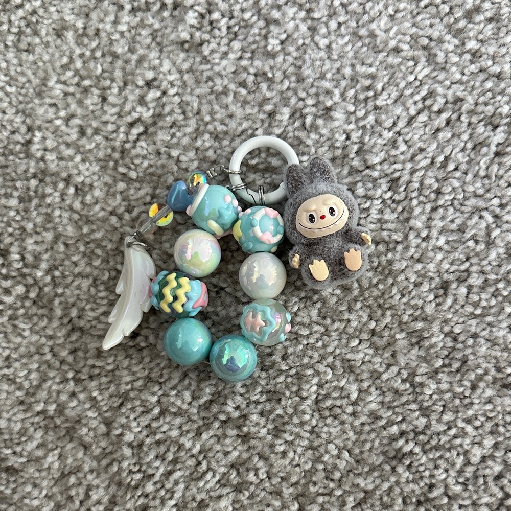 Hand made labubu key ring